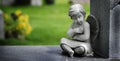 Cherub Angel Statue Wings Carving Religious Hope and Love