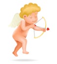 Cherub Baby Boy Angel Child Cartoon Character Realistic 3d Icon Design Isolated Vector Illustrator