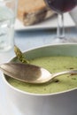 Chervil soup with red wine Royalty Free Stock Photo