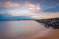 The Chesapeake Bay Bridge at sunrise, at Sandy Point State Park, Maryland