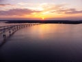 Chesapeake Bay Bridge During Sunset Royalty Free Stock Photo