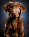 Chesapeake Bay Retriever chessy puppy dog portrait