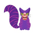 Cheshire cat is an animal from Alice in Wonderland. Broad smile.