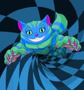 Cheshire Cat Jumping Royalty Free Stock Photo