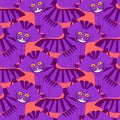 Cheshire cat smile pattern. texture Fantastic pet alice