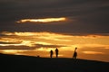 Chesil Bank, Dorset at sunset Royalty Free Stock Photo