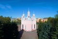 Chesma Church Church of the Nativity of John the Baptist on a sunny May morning. Saint-Petersburg, Russia Royalty Free Stock Photo