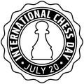 Chess stamp with pawn emblem.