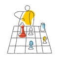 Chess stylised vector illustration Royalty Free Stock Photo