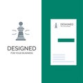 Chess, Advantage, Business, Figures, Game, Strategy, Tactic Grey Logo Design and Business Card Template