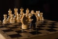 Chess is aogic Board game with special pieces on a 64-cell Board for two opponents, combining elements of art in terms of chess Royalty Free Stock Photo