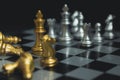 Chess with background. Concept of business management strategy and analysis with marketing plan and team or collaboration. Idea of Royalty Free Stock Photo