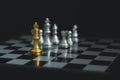 Chess with background. Concept of business management strategy and analysis with marketing plan and team or collaboration. Idea of