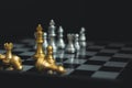 Chess with background. Concept of business management strategy and analysis with marketing plan and team or collaboration. Idea of Royalty Free Stock Photo