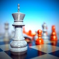 Chess battle -defeat Royalty Free Stock Photo