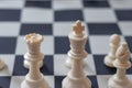 Chess beginning closeup king and queen