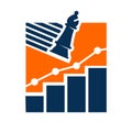 chess bishop statistic business strategy vector icon Royalty Free Stock Photo