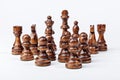 Chess. Black figures on white background. Royalty Free Stock Photo