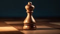 Chess board battle King success, pawn defeat Intelligence conquers adversity generated by AI Royalty Free Stock Photo