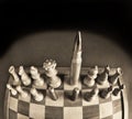 Chess Board and Bullets. Royalty Free Stock Photo