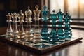 chess board and chess chess board and chess pieces chess board with chess pieces Royalty Free Stock Photo