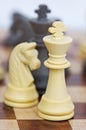 Chess board with chess pieces Royalty Free Stock Photo