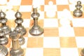 Chess board with the chessmen for skill background Royalty Free Stock Photo