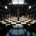 Chess board digital artistic illustration