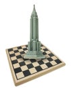 Chess Board and Empire State Building