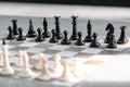 Chess board with figures Royalty Free Stock Photo