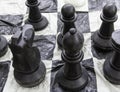 Chess board figures Royalty Free Stock Photo