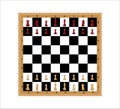 Chess board with figures. vector illustration.