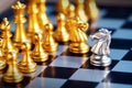 Chess board game, business competitive concept