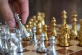Chess board game, business competitive concept, copy space Royalty Free Stock Photo