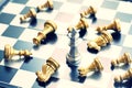 Chess board game, business competitive concept, copy space Royalty Free Stock Photo