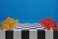 Chess board game, business competitive concept, copy space