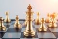Chess board game business strategy or leadership concept