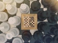 Chess board game concept for ideas and competition and strategy or Simulation Hypothesis, Theory concept Royalty Free Stock Photo