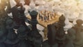 Chess board game concept for ideas and competition and strategy or Simulation Hypothesis, Theory concept