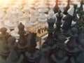 Chess board game concept for Simulation Hypothesis, Theory or ideas, competition and strategy Royalty Free Stock Photo