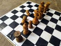 Chess board game for ideas and competition and strategy, business success concept