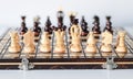 Chess board before gameplay Royalty Free Stock Photo