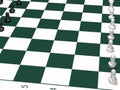 Chess board green full set chess center empty vertical