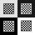 Chess board icon isolated on black, white and transparent background. Ancient Intellectual board game. Vector Royalty Free Stock Photo
