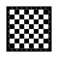 Chess board. Pattern of chessboard. Checkerboard for chess. Black-white check texture for game. Background chessboard with letters Royalty Free Stock Photo