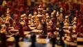 Chess board, pawn, competition, king, success, knight, intelligence generated by AI Royalty Free Stock Photo