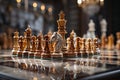 A chess board with a chess set on it created with generative AI technology