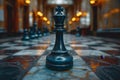 Chess board strategy for business leadership and team dynamics in risk management Royalty Free Stock Photo