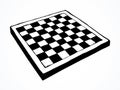 Chess board. Vector drawing Royalty Free Stock Photo
