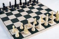 Chess board on whte background